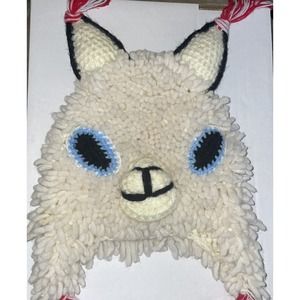 Vintage Llama‎ Knitted Crochet Winter Hat Beanie Kids Adult One Size